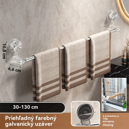 🔥Top hit【Zľava 50%】✨🚿Ľahký dizajn bez vŕtania — výsuvný vešiak na uteráky s prísavkou
