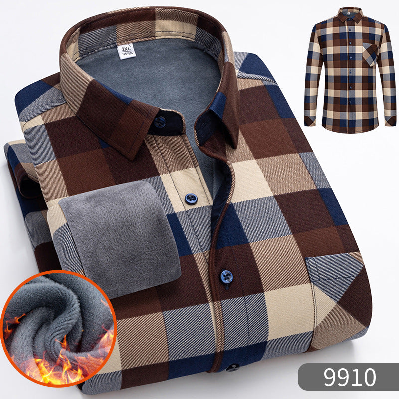 🔥👔【L-5XL】Wiosenna ciepła koszula biznesowa z długimi rękawami