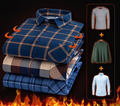 👔Halloween 49% zniżki  🔥 Jesienno-zimowa ciepła koszula biznesowa z długim rękawem