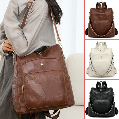 👛Platba pri doručení🌟Nový kožený batoh s veľkou kapacitou a kockovaným dizajnom