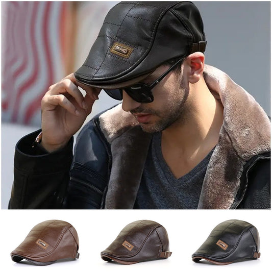 🔥【Vruća rasprodaja】Retro beretka od visokokvalitetne kože