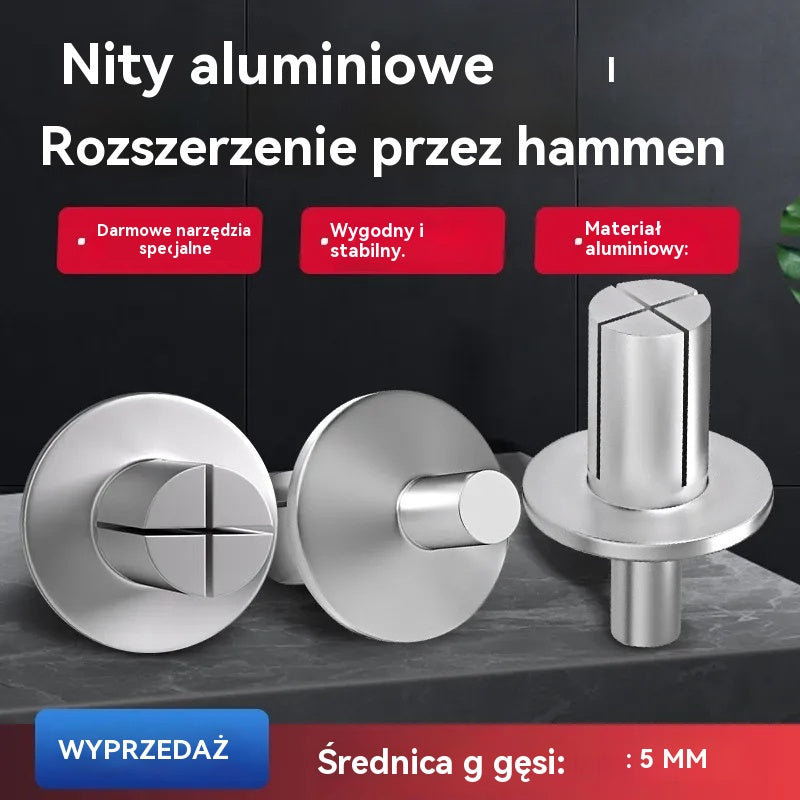 【300 SZT】🔧 Nity aluminiowe z rozprężaniem młotkowym – szybkie i bezpieczne mocowanie bez wysiłku!🔩
