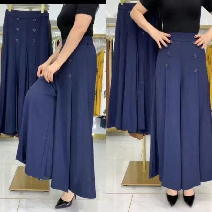 💖【M-5XL】Modna damska spódnica z szerokimi nogawkami i wysokim stanem