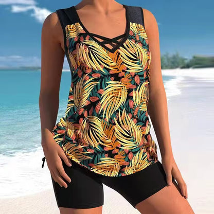 🩱【S-5XL】🩱Wysokiej jakości, oddychający dwuczęściowy kostium kąpielowy z nadrukiem etnicznym, przyjemny dla skóry🌊