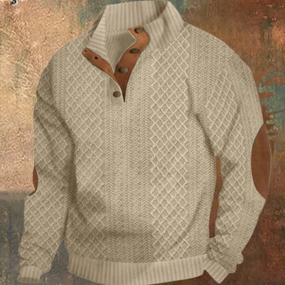 🔥【S-5XL】 Podzimní a zimní pánský ležérní stojací límeček s dlouhými rukávy, měkké a pohodlné, teplé a větruodolné