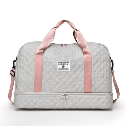 🔥Elegantní cestovní taška s velkou kapacitou a oddělenými přihrádkami pro mokré a suché věci, vhodná na jógu a fitness
