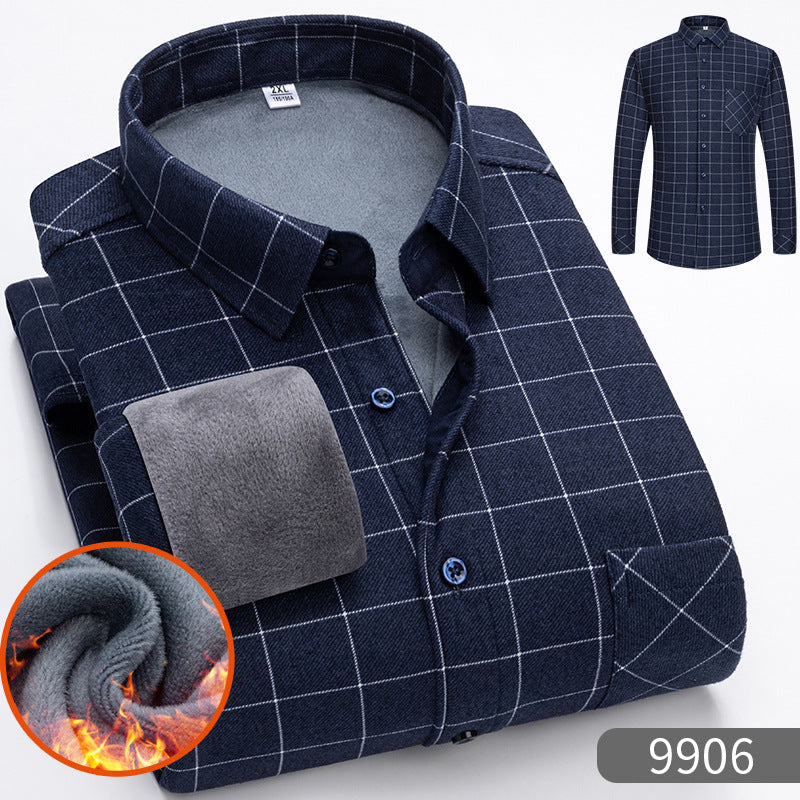🔥👔【L-5XL】Wiosenna ciepła koszula biznesowa z długimi rękawami