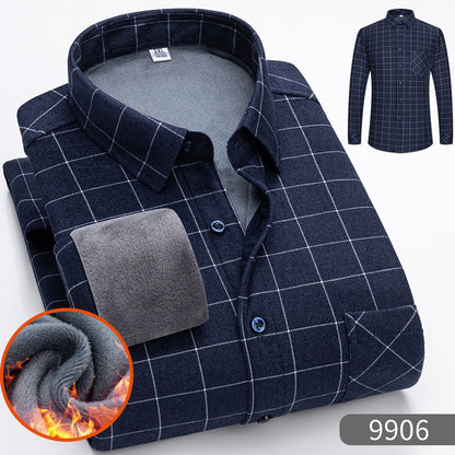 🔥👔【L-5XL】Wiosenna ciepła koszula biznesowa z długimi rękawami