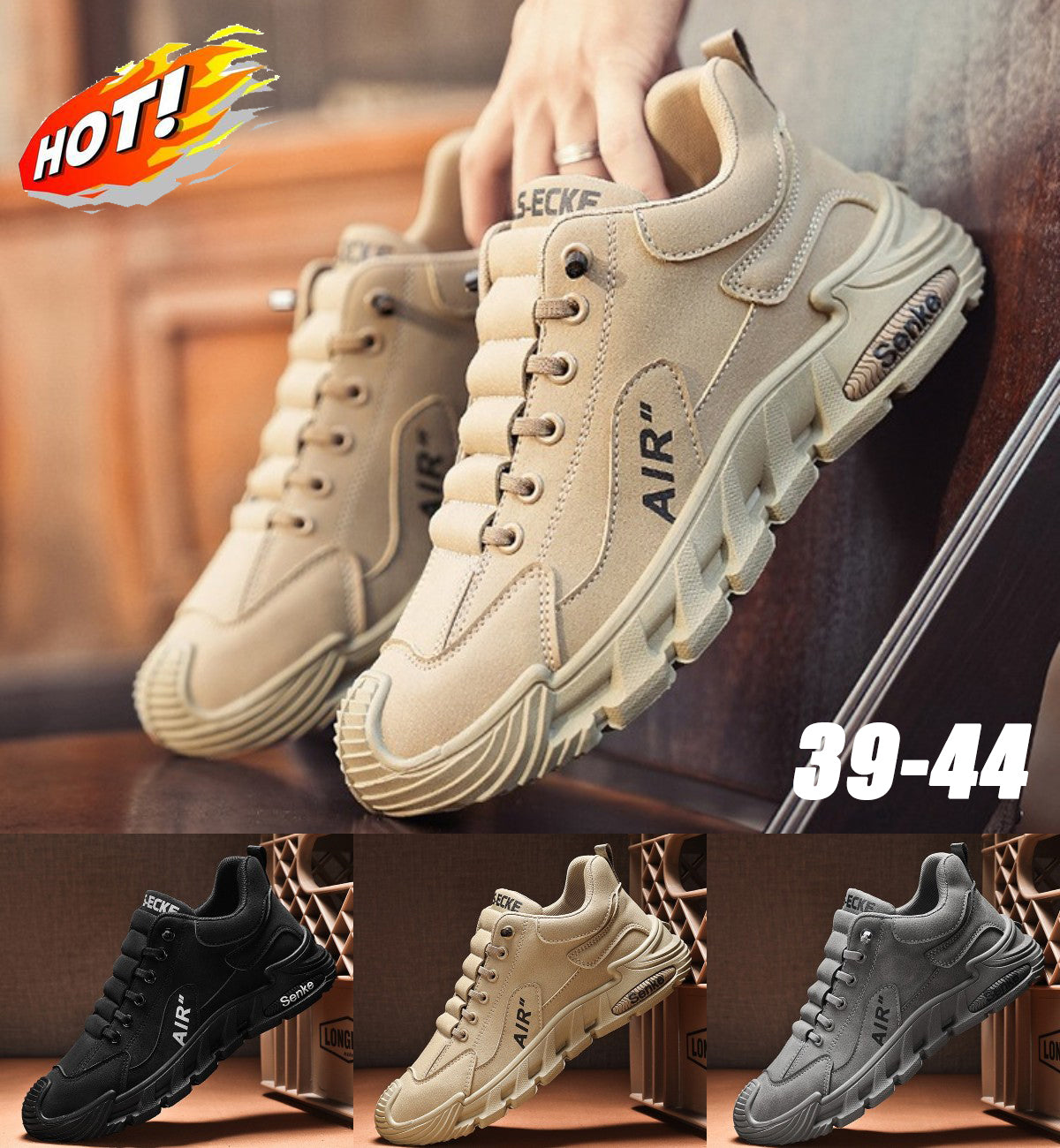 🏆【50% ZNIŻKI】🔥【Gorąca wyprzedaż】🔥(39-44) Męskie wodoodporne i oddychające buty casualowe, miękkie podeszwy, wygodne w noszeniu