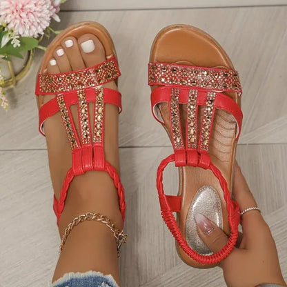 🌈🌿【Ograničena količina🔥】👡【34-43】2025 Nove modne sandale s kristalima za žene 
