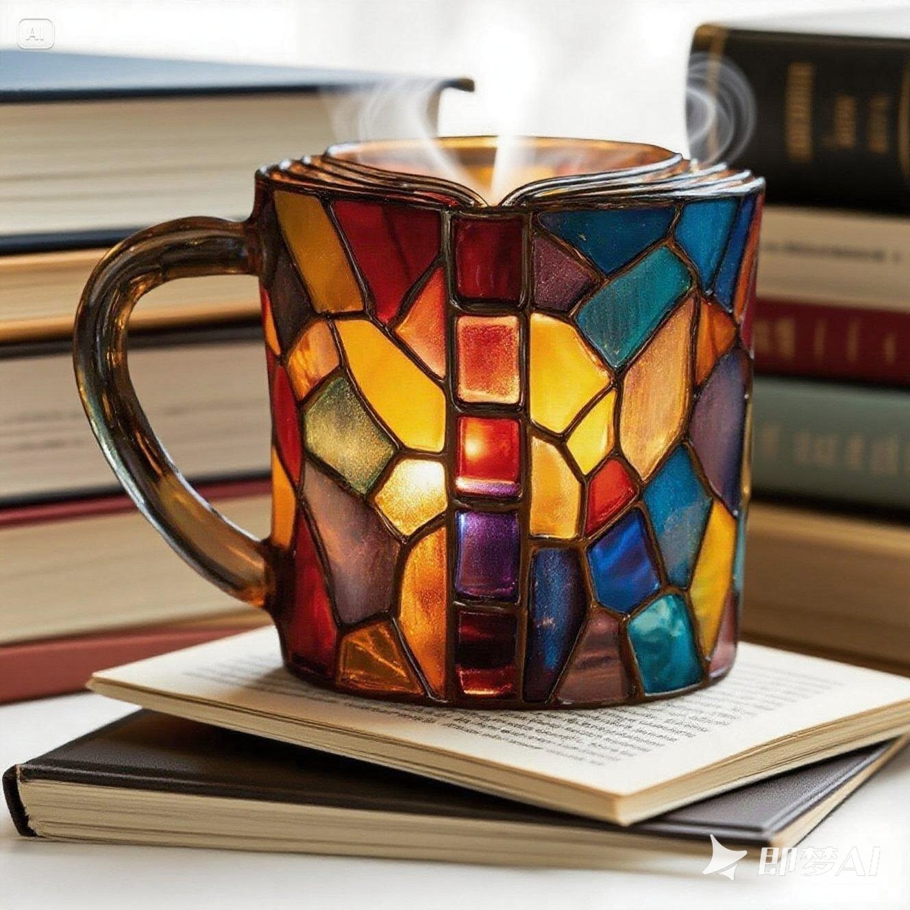 ✨【Ofertă limitată】📚Cană de cafea în formă de carte pictată 3D