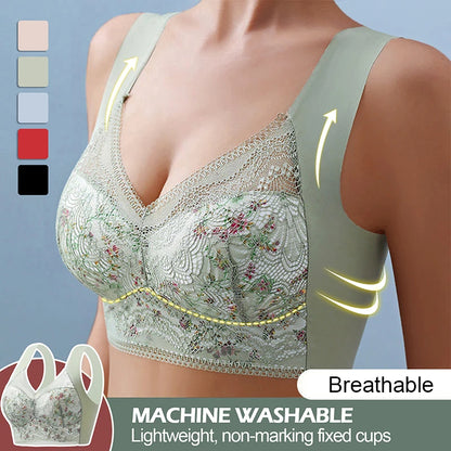 💥【Pachet 3】💕🎁Sutien de mărime mare din mătase de gheață fără cusături, respirabil și reglabil [40kg-100kg]