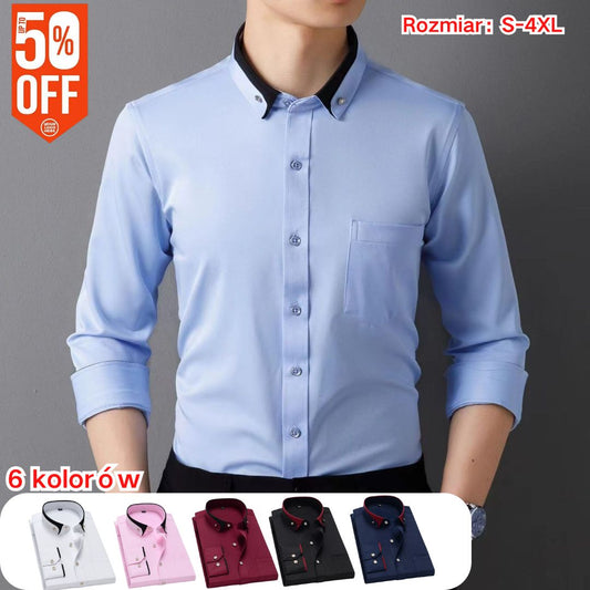 🔥【Kup 1, a 1 dostaniesz gratis】🏆【S-4XL】👔2025 Nowa oddychająca męska koszula biznesowa casualowa