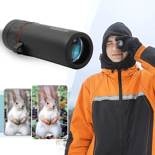 Przenośna, outdoorowa lornetka monokularowa - 30×25 o wysokiej rozdzielczości, wyposażona w adapter do smartfona, idealna na wyprawy.